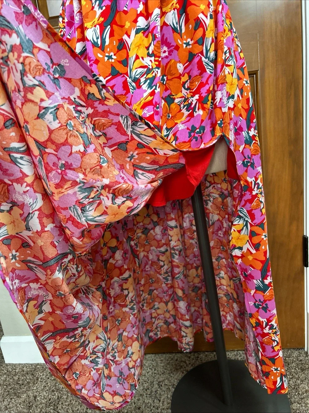 Petal and Pup Women Señorita Print Drop back Maxi Dress Floral Artsy Boho Sz 8 - Picture 6 of 14